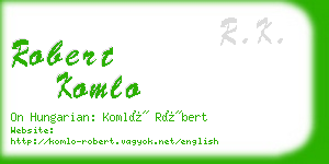 robert komlo business card